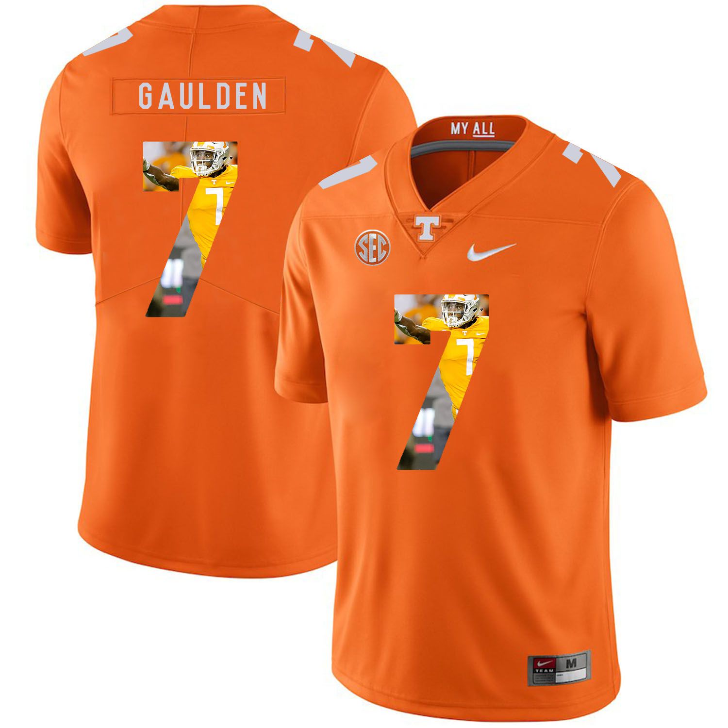 Men Tennessee Volunteers 7 Gaulden Orange Fashion Edition Customized NCAA Jerseys